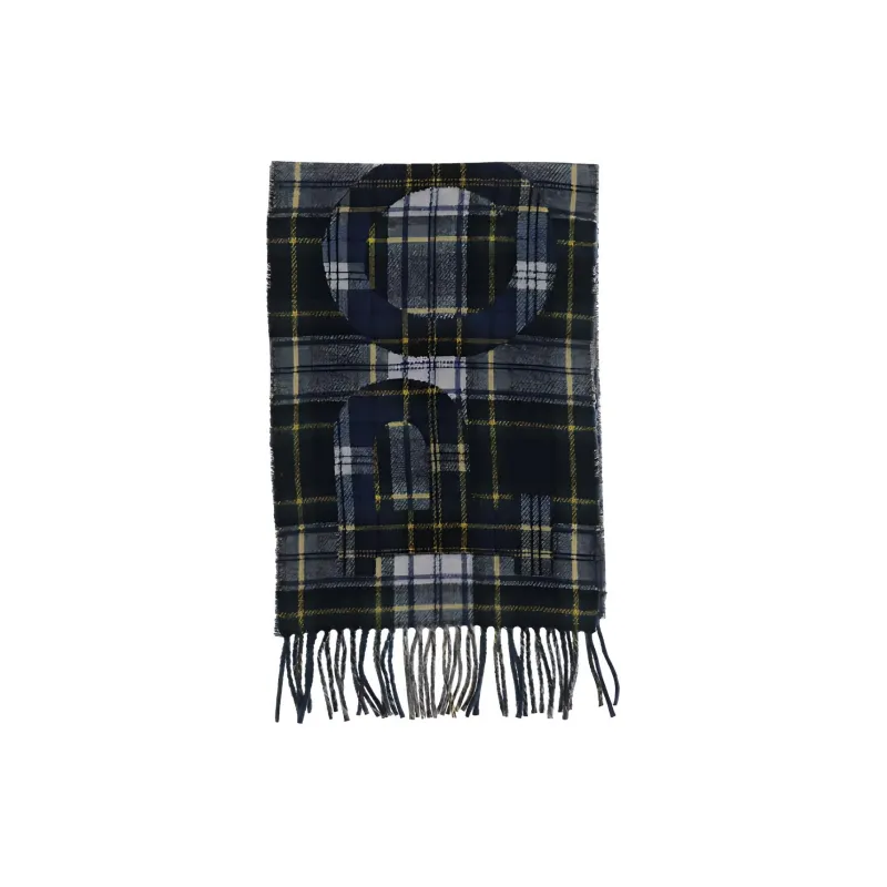 Polo Ralph Lauren Checked Fringed Edge Scarf-0
