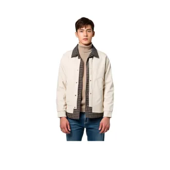 Q ZHIHE Jackets Unisex Ecru