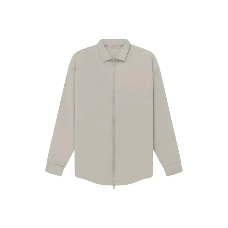 Fear Of God Essentials Logo print Padded Shirt Jacket-0