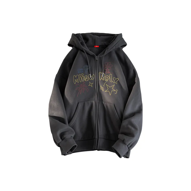 MIIOW Trend Party Series Sweatshirt Unisex Apricot-5