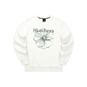 Skechers Colorful Sweatshirt Unisex Marshmallow White