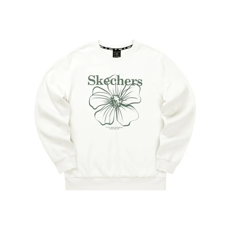 Skechers Colorful Sweatshirt Unisex Marshmallow White-0