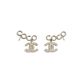 CHANEL Earrings Women's Gold