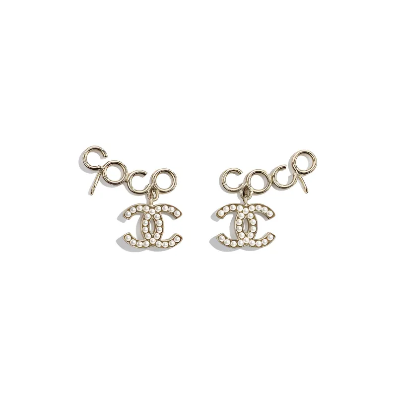 CHANEL Earrings Women's Gold-0