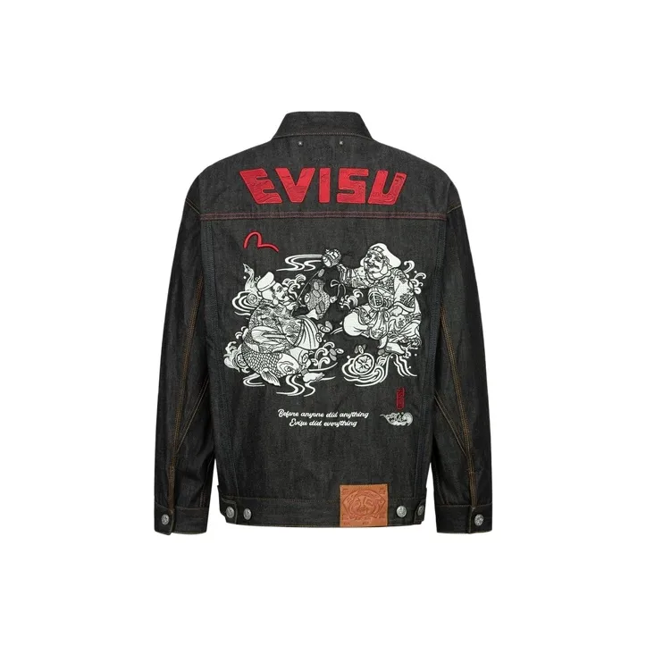 EVISU Denim Jackets Men Black-0