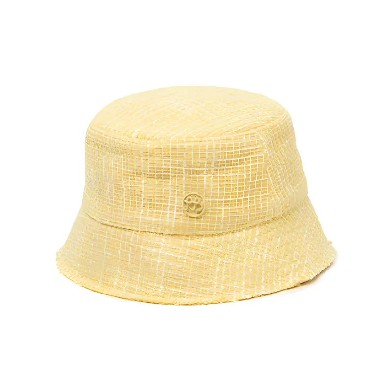 RUSLAN BAGINSKIY Logo-appliqué Tweed Bucket Hat-1
