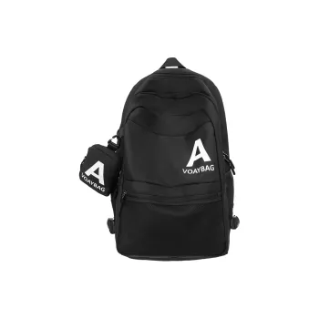 OUZIHUANG Nylon Backpack Unisex Black/White/Gray/Khaki