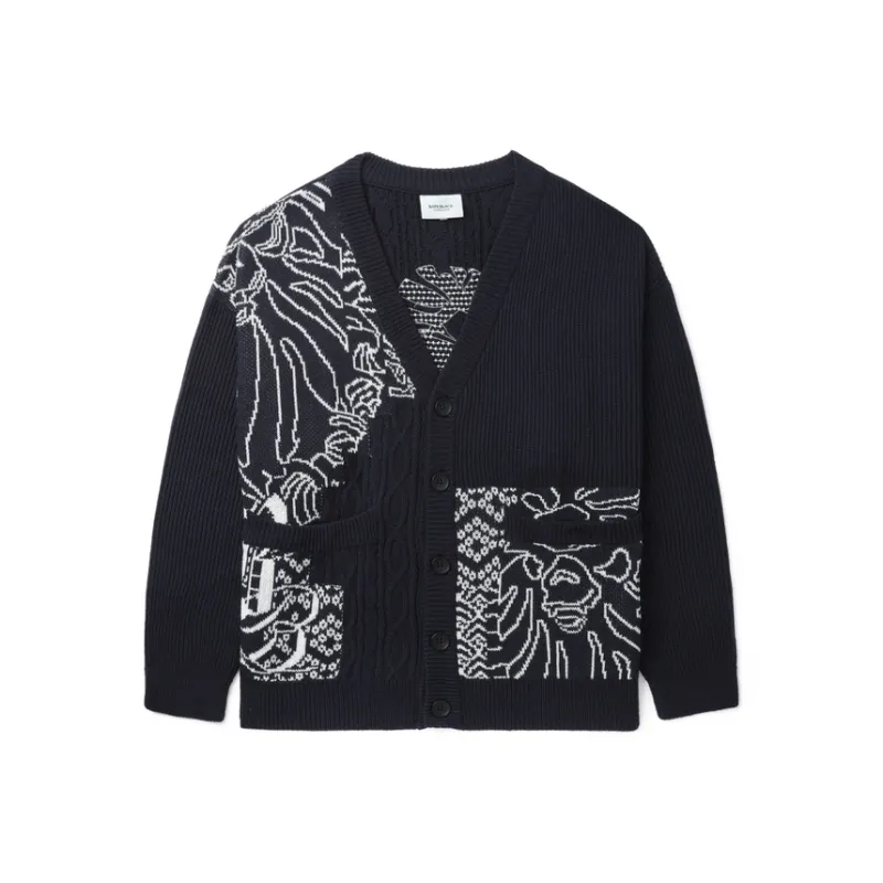 BAPE BLACK Logo Cardigan-2
