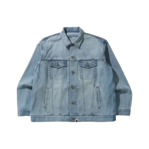 A BATHING APE Denim Jackets Men Denim Blue