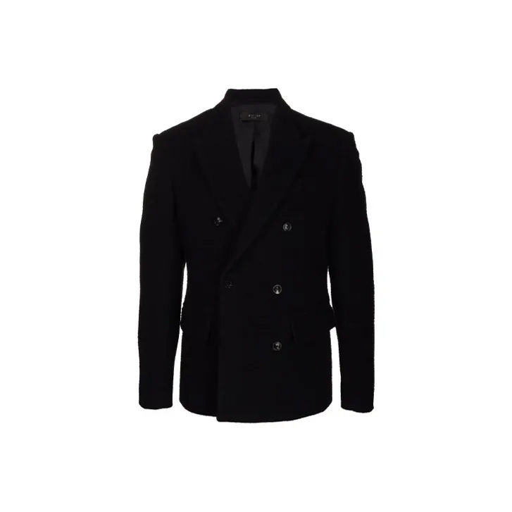 AMIRI Boiled Wool Double Breasted Jacket-0