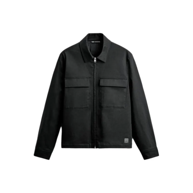 ZARA Jackets Men Black-0