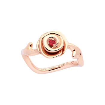 DIOR 18K Gold Rings Unisex Rose