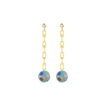 Swarovski Flower Of Fortune Earrings Women's Gold Plated