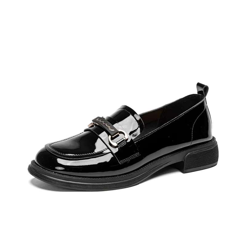 EXULL Q Loafers 3CM Women's Bright Black-1