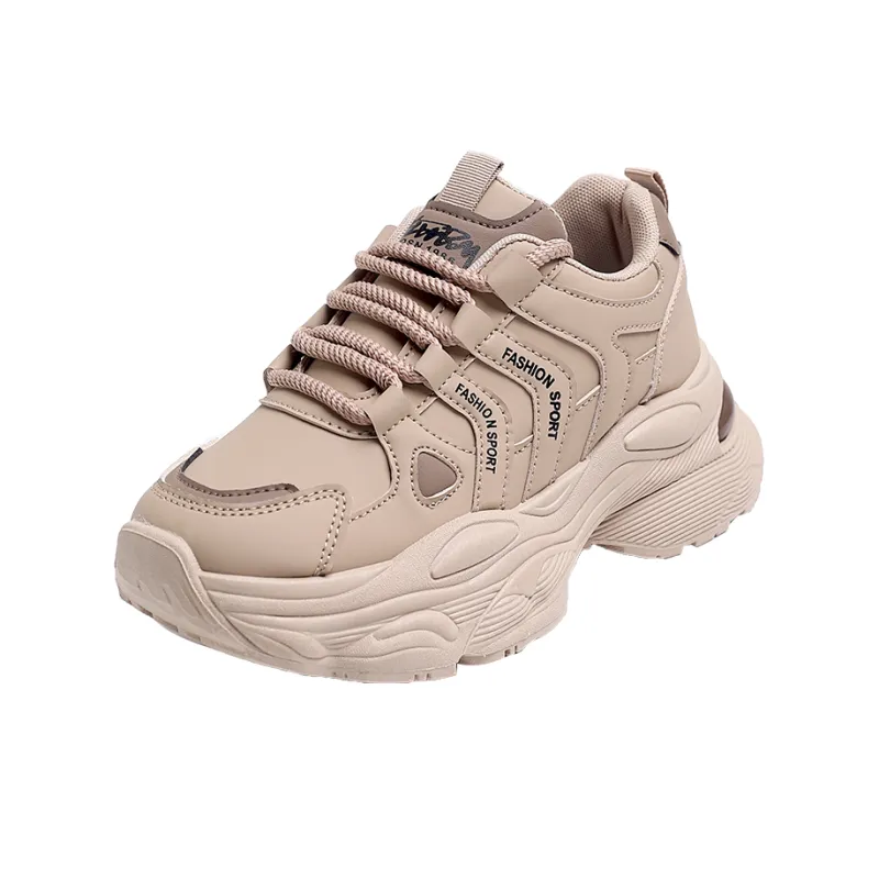 BOLE Slip Resistant And Breathable Low Top Chunky Sneakers Women's-0