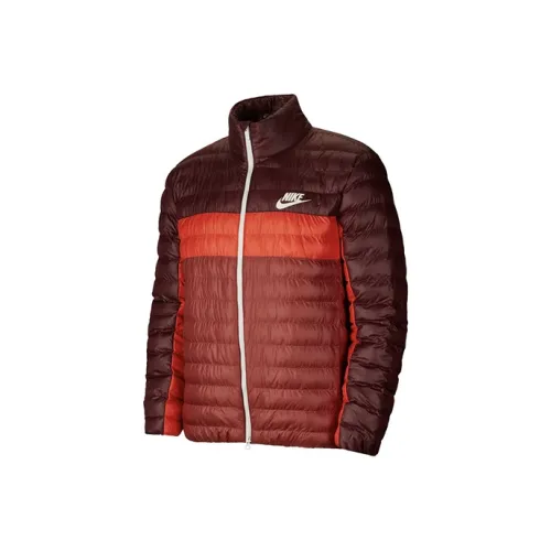 Nike Puffer Jacket Men's Nightfall Red Brown
