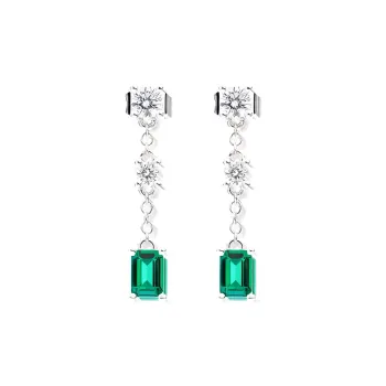 CHIARA FERRAGNI Brass Zircon Earrings Women's Silver