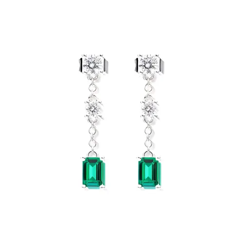 CHIARA FERRAGNI Brass Zircon Earrings Women's Silver
