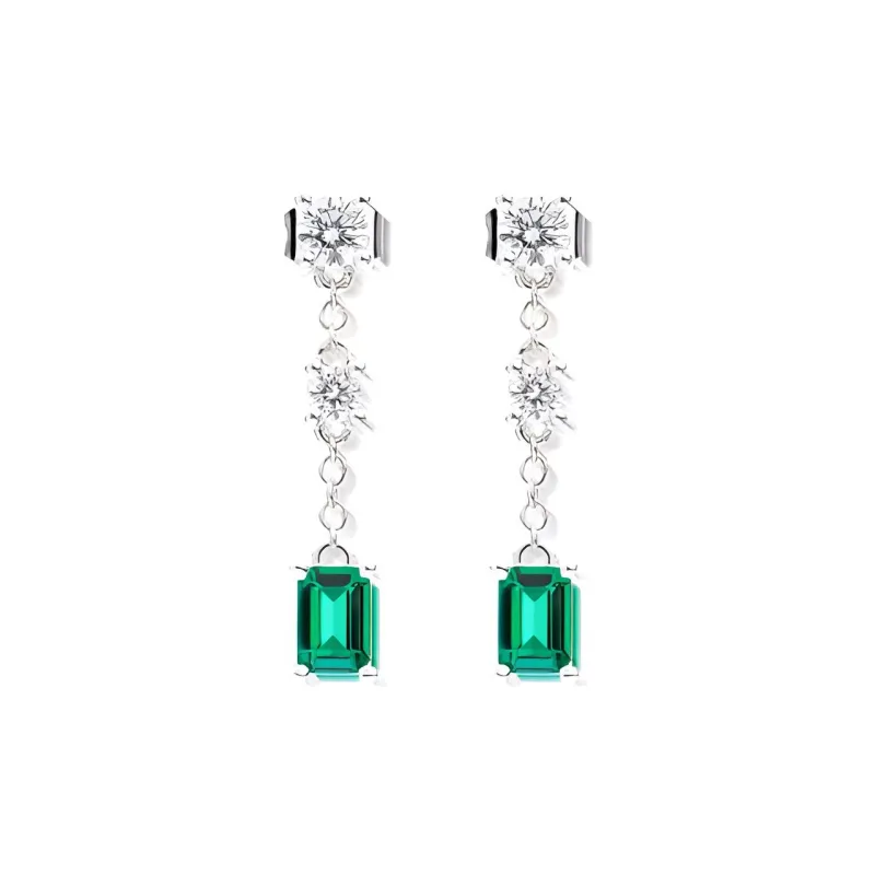 CHIARA FERRAGNI Brass Zircon Earrings Women's Silver-0