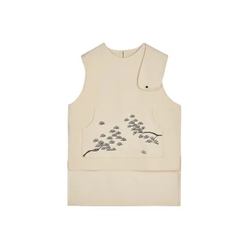 Cheng Jin Yi Bureau Vest Unisex Ecru