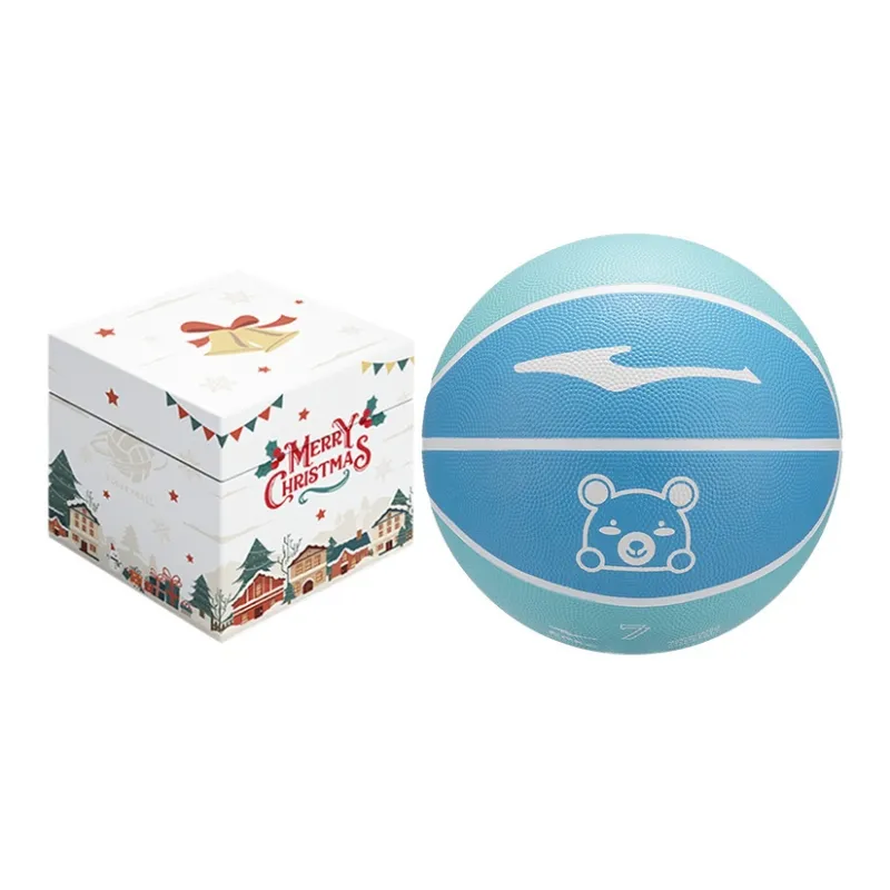Erke Cute Bear Collection Rubber Basketball Blue Size 4 Ball/Size 5 Ball Training Competition Kids'-10