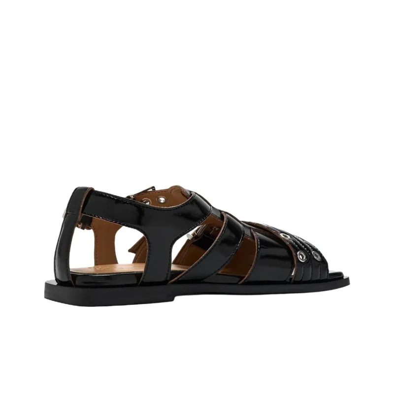 GANNI Roman Sandals Women's Black-2