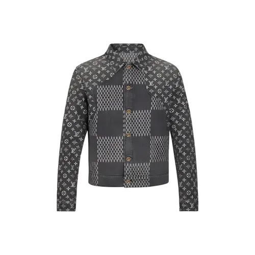 LOUIS VUITTON X Nigo Giant Damier Waves Mngm Denim Jacket