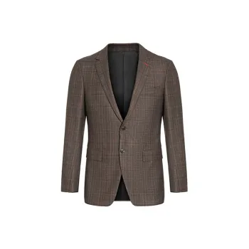 LIU·JO UOMO Business Suits Men Coffee Plaid