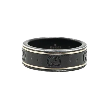 GUCCI 2000 2024 18K White Gold Icon Thin Band Ring