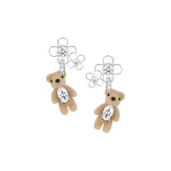 YVMIN Mini Bear Flower Earrings
