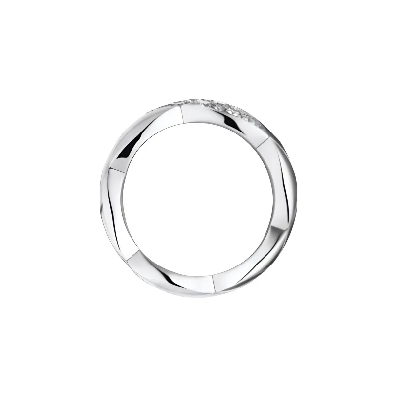 CHANEL 18k White Gold Diamonds Rings Unisex Silver-1