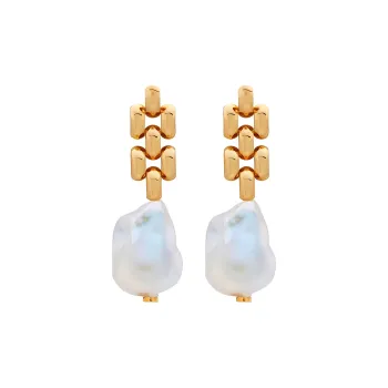 Monica Vinader Heirloom Baroque Pearl Earrings