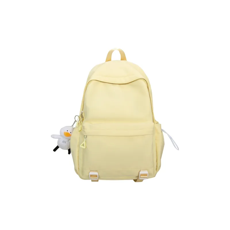 OUZIHUANG Nylon Backpack Unisex Black/White/Yellow/Gray-10