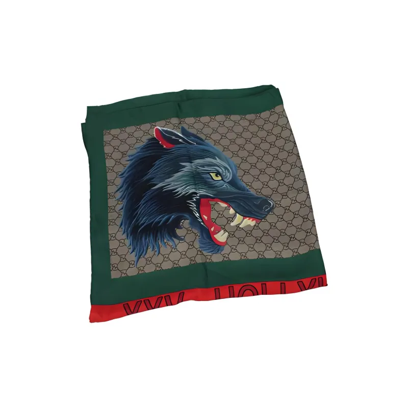 GUCCI Silk Scarves Women's Green-1