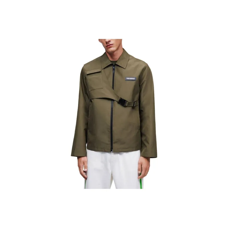 KARL LAGERFELD / Karl Lagerfeld Jeans Detachable-bag Zip Shirt Jacket-0
