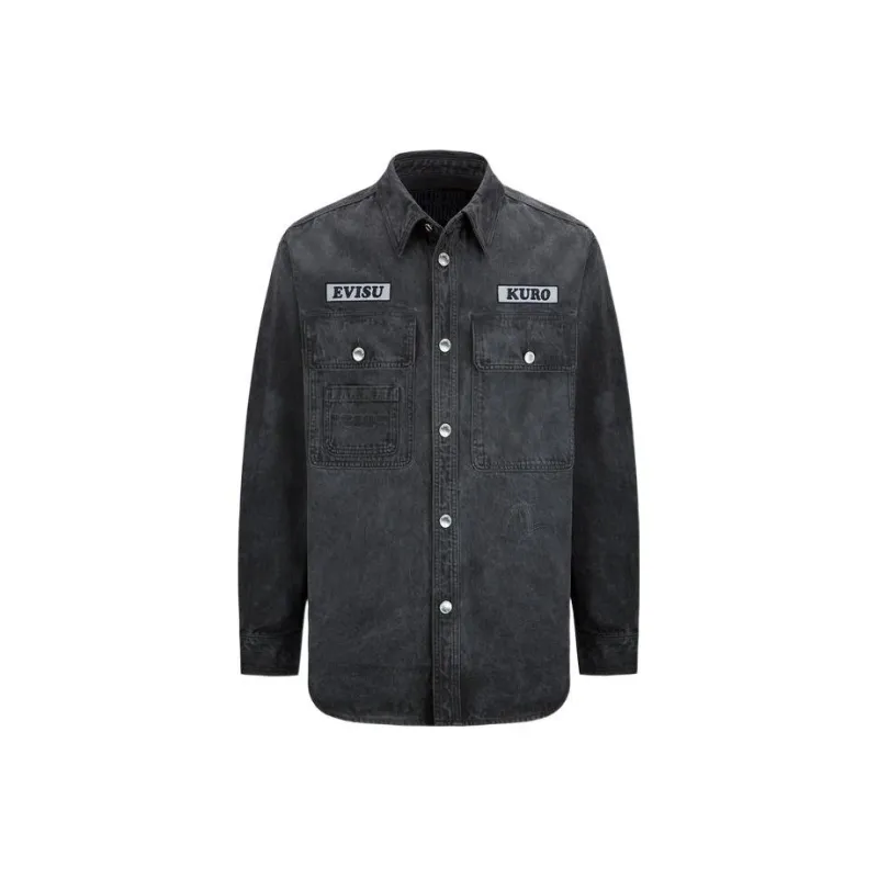 EVISU Denim Jacket Men's Dark Gray-0