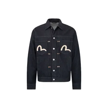 EVISU Denim Jackets Men Denim Blue