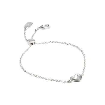 COACH Brass Plated, Glass, Cubic Zirconia Bracelets Women's Silver