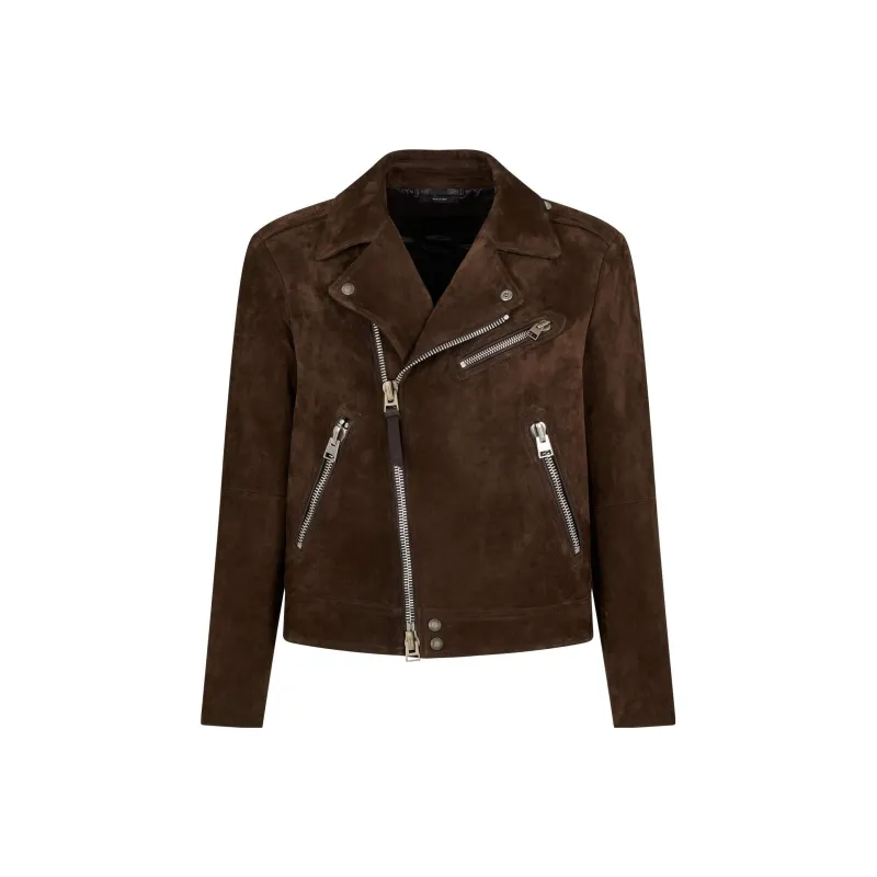 TOM FORD Off-Center Zipped Biker Jacket-0