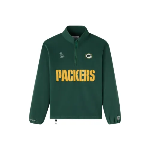 NFL X NFL Bay Packers Polartec Mock Neck Quarter Zip Fleece