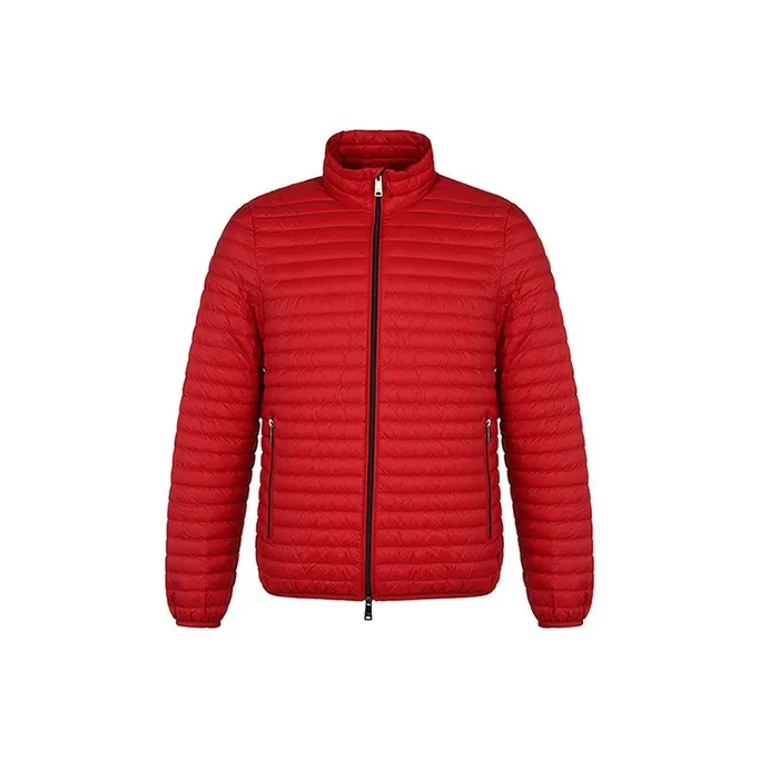 EMPORIO ARMANI Solid Color Stand Collar Cropped Down Jacket Men's Red-0