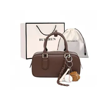 Bullrun Cow Leather One Shoulder Handbag Women's Coffee