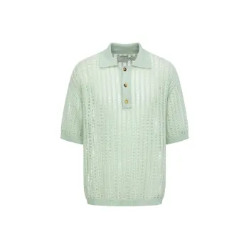 Feng Chen Wang Open knit Polo Shirt