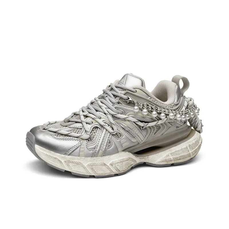 Masongarments Cage Series Chunky Sneakers Unisex Low Top White-2