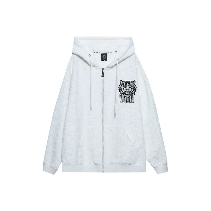 TCH Jackets Unisex White With Black Logo-0