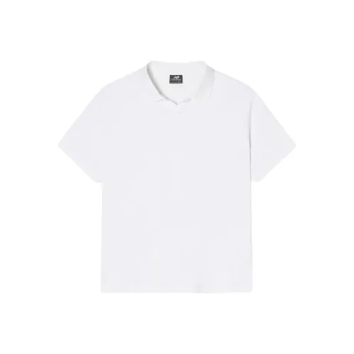 New Balance FROZENSEMI OVER FIT OPEN CARAT Polo Shirt Men's 10 White