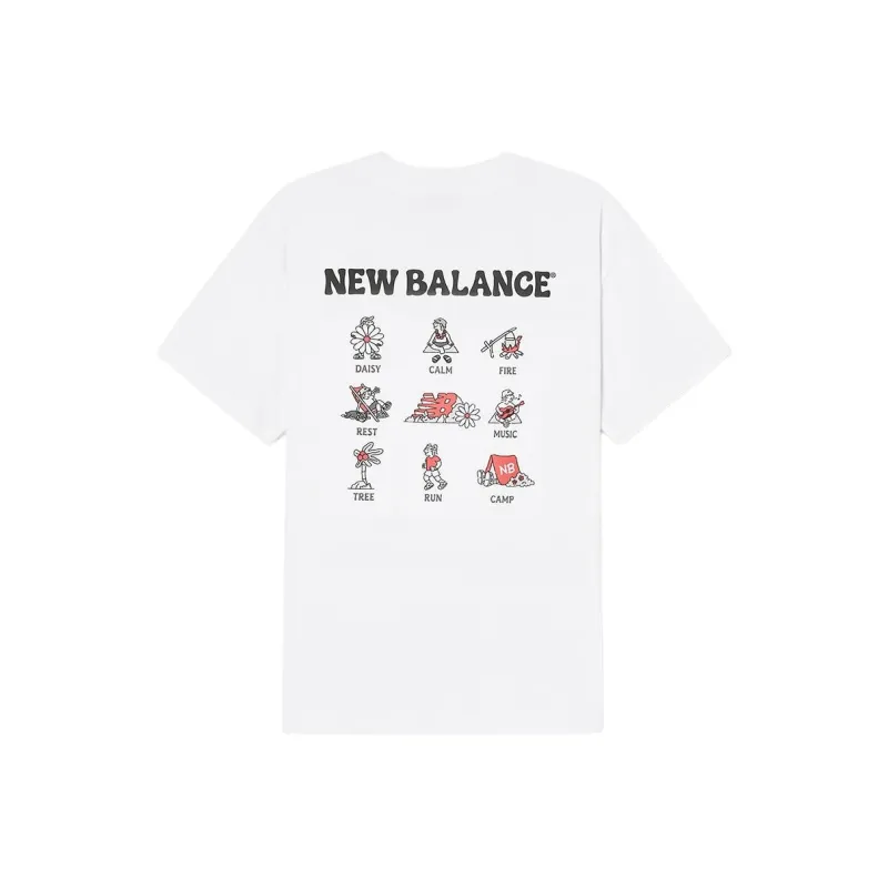 New Balance SEMI OVER FITUNI NB BOY T Shirt Unisex White-1