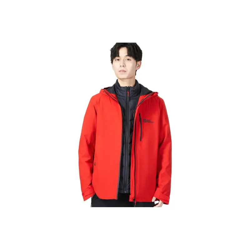 Jack Wolfskin Waterproof And Windproof Windbreaker Jacket Men's-0