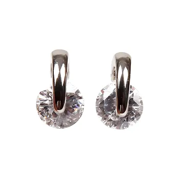 GIVENCHY Alloy Artificial Crystal Stud Earrings Women's Silver