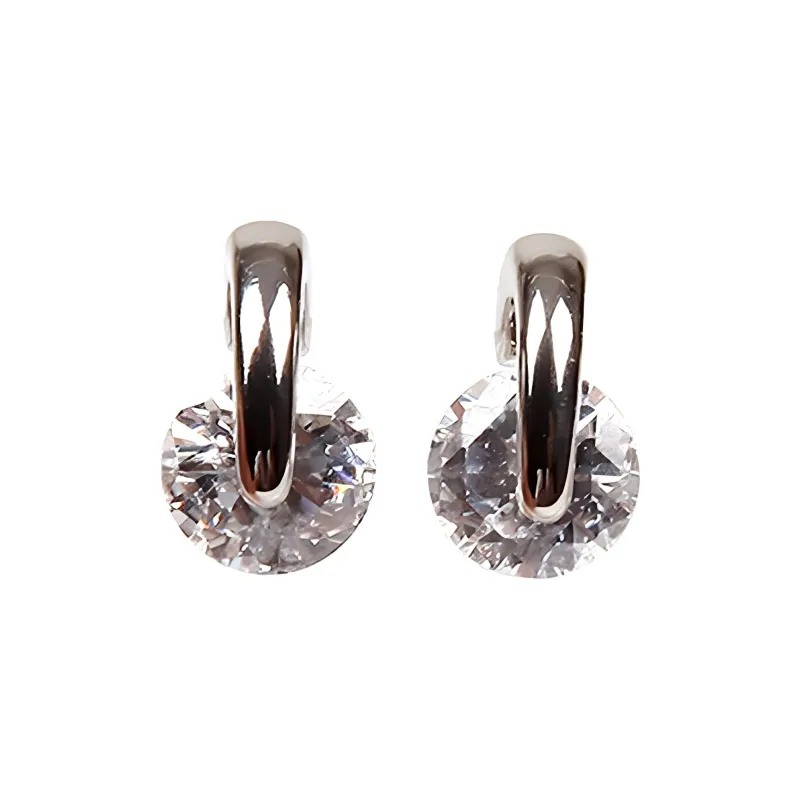 GIVENCHY Alloy Artificial Crystal Stud Earrings Women's Silver-0